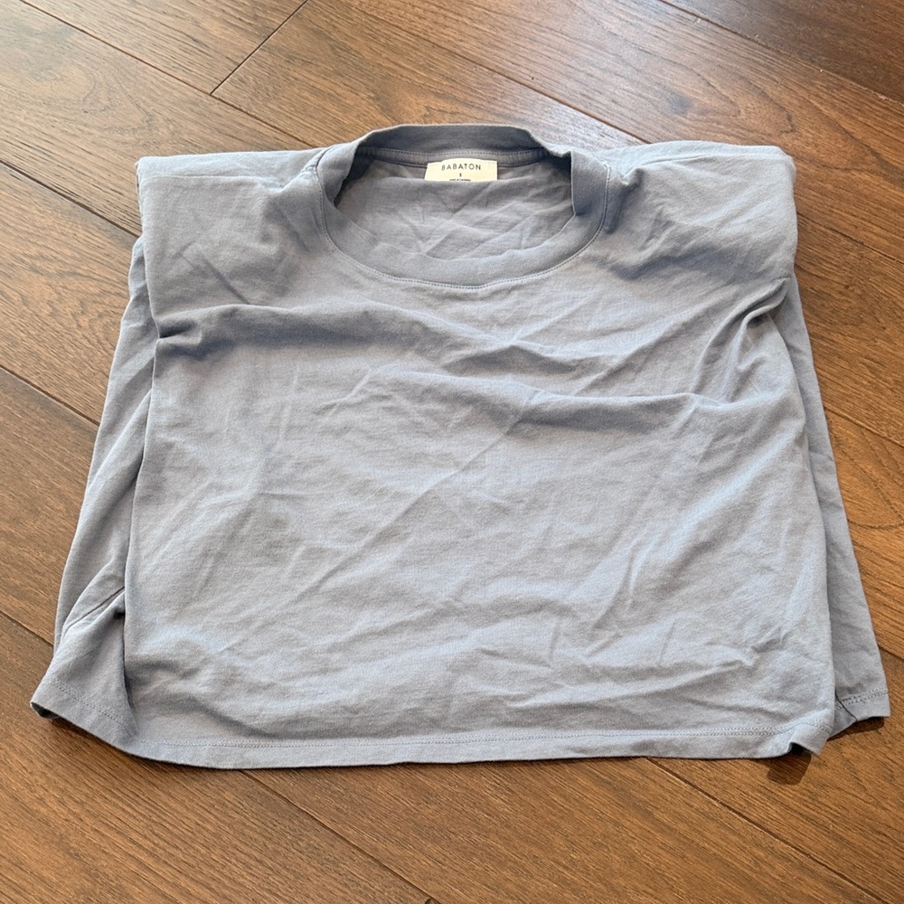 Babaton Padded Shoulders Crewneck Top Small C27-022